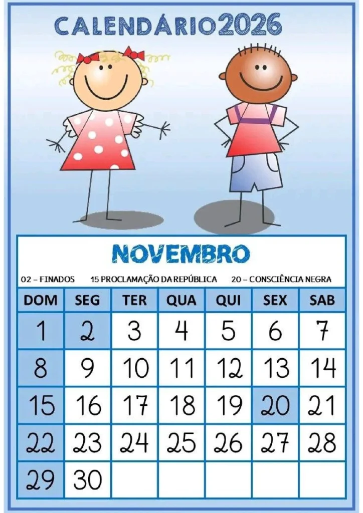 Calendário escolar 2026: meses e datas importantes — p11 | Atividades Educação Infantil (ensinoja.com.br)