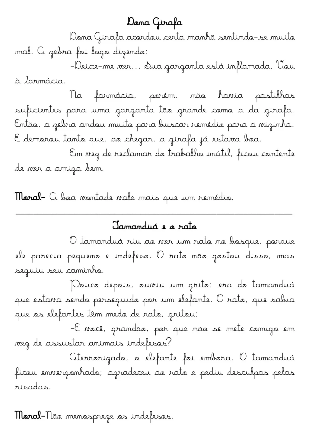 Contos infantis: lições de amizade e respeito
