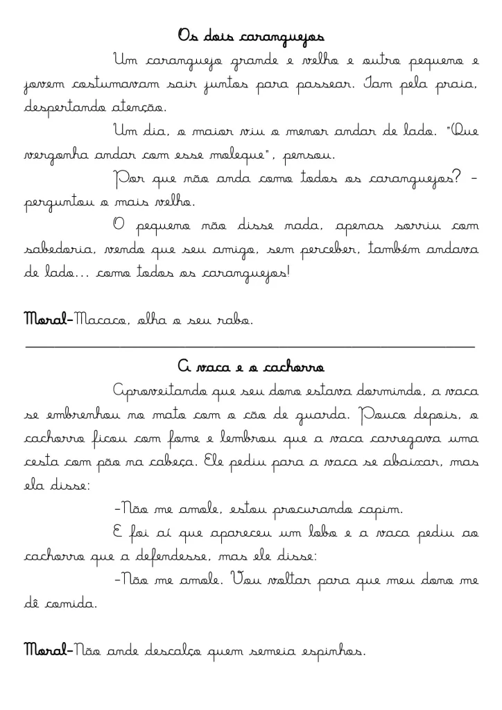 Contos infantis: lições de amizade e respeito — p6 | Atividades Educação Infantil (ensinoja.com.br)