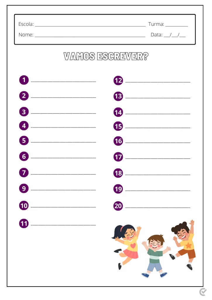 Ditado de Palavras 1º a 5º Ano – PDF para Imprimir — p2 | Atividades Educação Infantil (ensinoja.com.br)