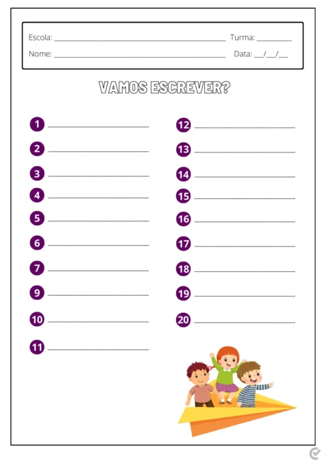 Ditado de Palavras 1º a 5º Ano – PDF para Imprimir — p4 | Atividades Educação Infantil (ensinoja.com.br)