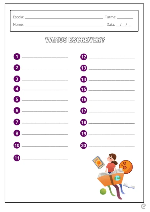 Ditado de Palavras 1º a 5º Ano – PDF para Imprimir — p6 | Atividades Educação Infantil (ensinoja.com.br)