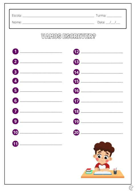 Ditado de Palavras 1º a 5º Ano – PDF para Imprimir — p8 | Atividades Educação Infantil (ensinoja.com.br)