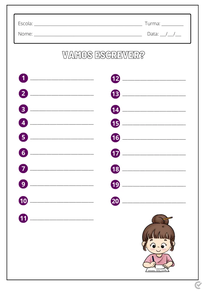 Ditado de Palavras 1º a 5º Ano – PDF para Imprimir — p10 | Atividades Educação Infantil (ensinoja.com.br)