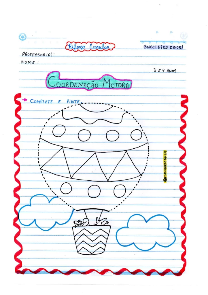 Kit de atividades no caderno para 3 e 4 anos - Parte 2 — p5 | Atividades Educação Infantil (ensinoja.com.br)