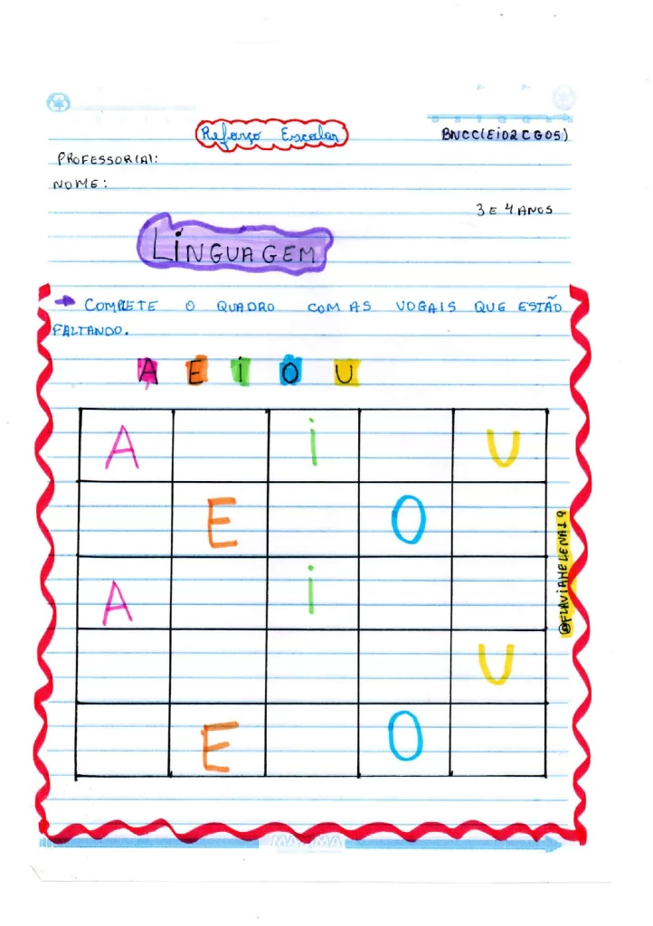 Kit de atividades no caderno para 3 e 4 anos - Parte 2 — p7 | Atividades Educação Infantil (ensinoja.com.br)