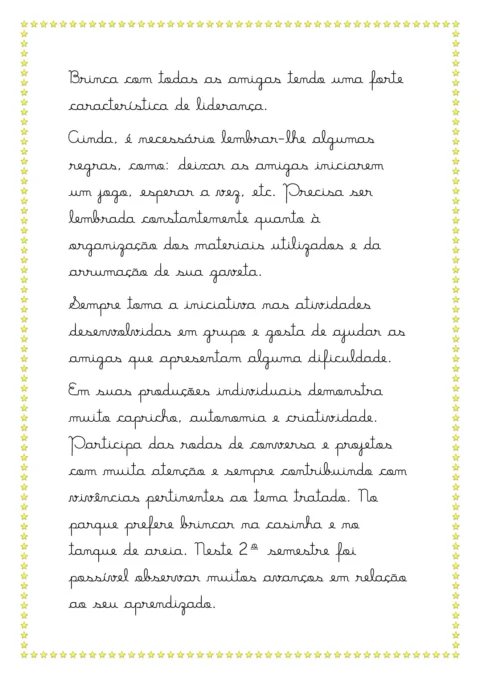 Modelos de relatórios da educação infantil — p10 | Atividades Educação Infantil (ensinoja.com.br)