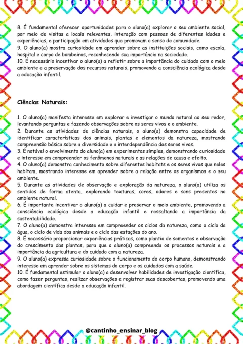 Modelos de relatórios individuais na educação infantil — p29 | Atividades Educação Infantil (ensinoja.com.br)