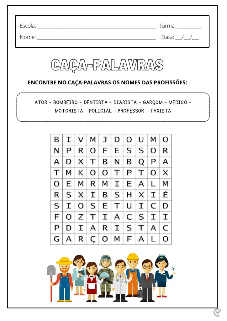 Os diferentes tipos de profissões e suas funções — p2 | Atividades Educação Infantil (ensinoja.com.br)
