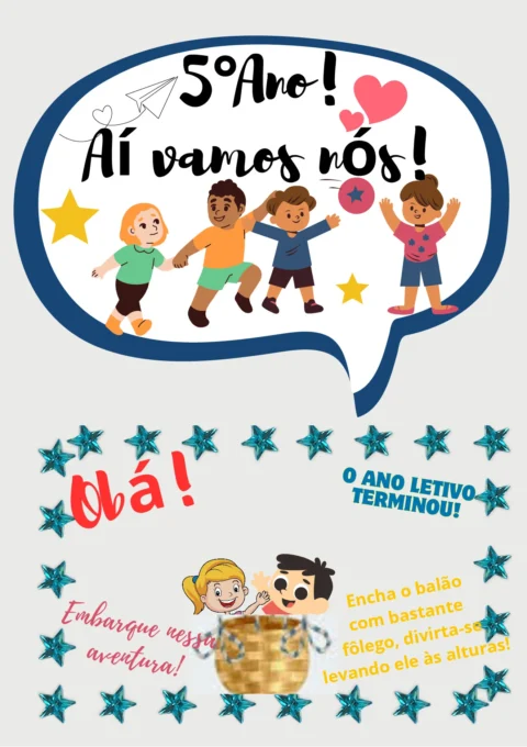 Plaquinhas “Partiu Férias” para Imprimir (PDF) – 1º ao 5º Ano + “O Ano Letivo Terminou! — p4 | Atividades Educação Infantil (ensinoja.com.br)