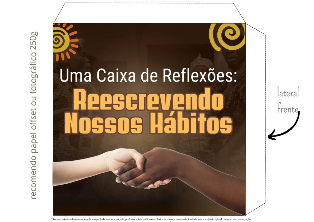 Molde de caixa de expressões racista : Caixa de reflexões