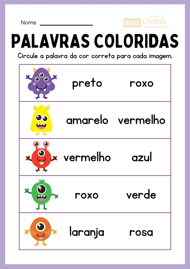 Aprendendo as cores com atividades práticas — p14 | Atividades Educação Infantil (ensinoja.com.br)