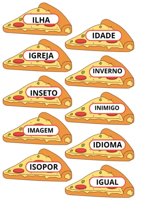 Atividade das Vogais Educação Infantil: Pizza da Leitura — p5 | Atividades Educação Infantil (ensinoja.com.br)