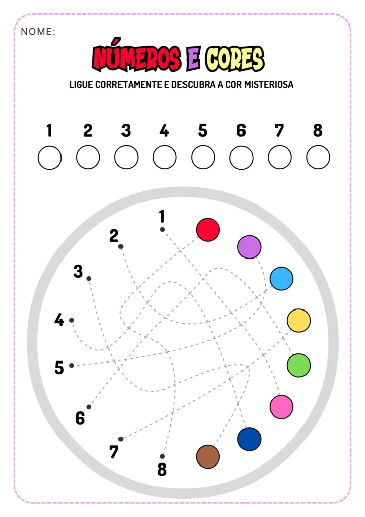 Atividade Números e Cores: Ligue e Descubra a Cor (PDF) — p2 | Atividades Educação Infantil (ensinoja.com.br)