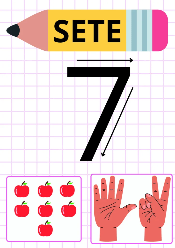 Atividades Números 1 a 10 com Setas para Imprimir PDF — p7 | Atividades Educação Infantil (ensinoja.com.br)