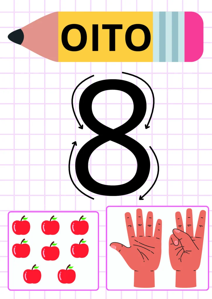 Atividades Números 1 a 10 com Setas para Imprimir PDF — p8 | Atividades Educação Infantil (ensinoja.com.br)