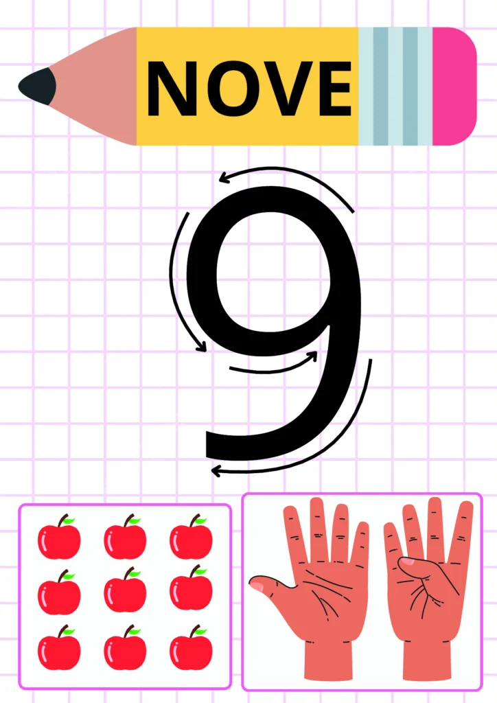 Atividades Números 1 a 10 com Setas para Imprimir PDF — p9 | Atividades Educação Infantil (ensinoja.com.br)