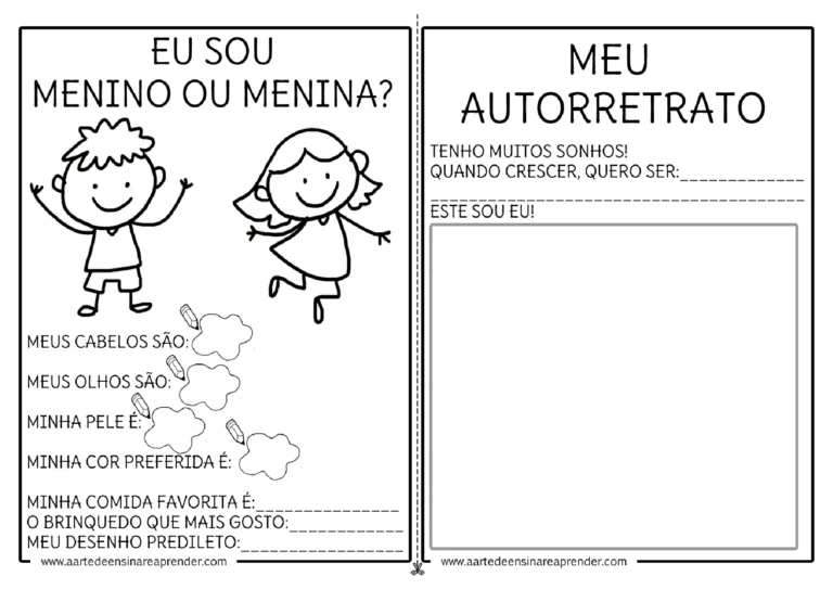 Atividades para conhecer a criança — p2 | Atividades Educação Infantil (ensinoja.com.br)