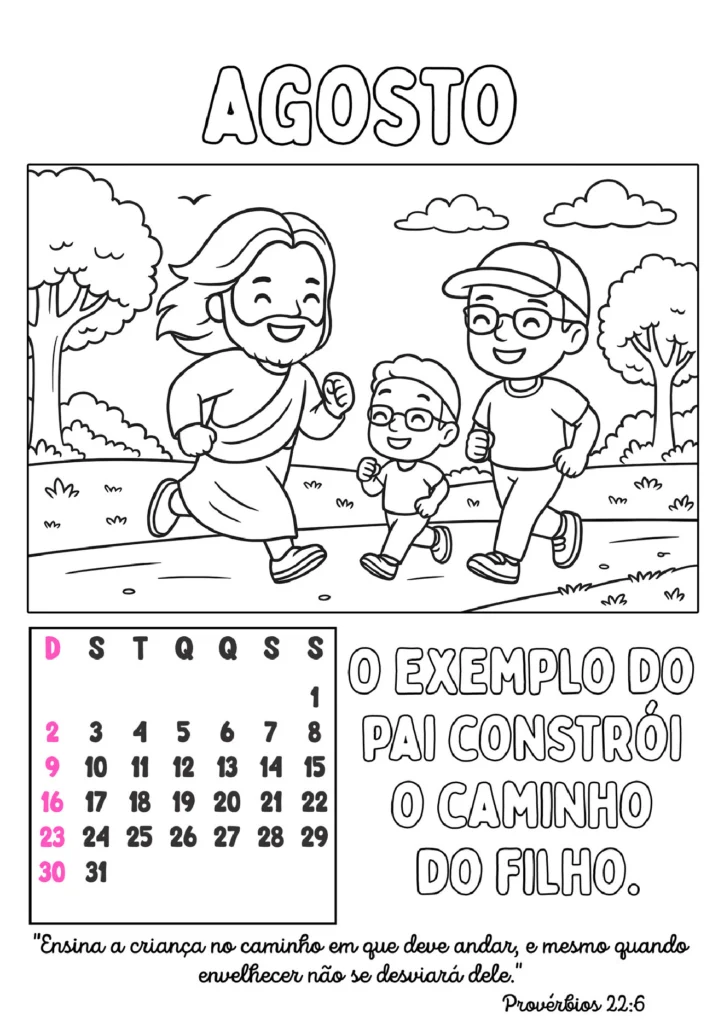 Calendário 2026 com fé e cor para crianças — p9 | Atividades Educação Infantil (ensinoja.com.br)