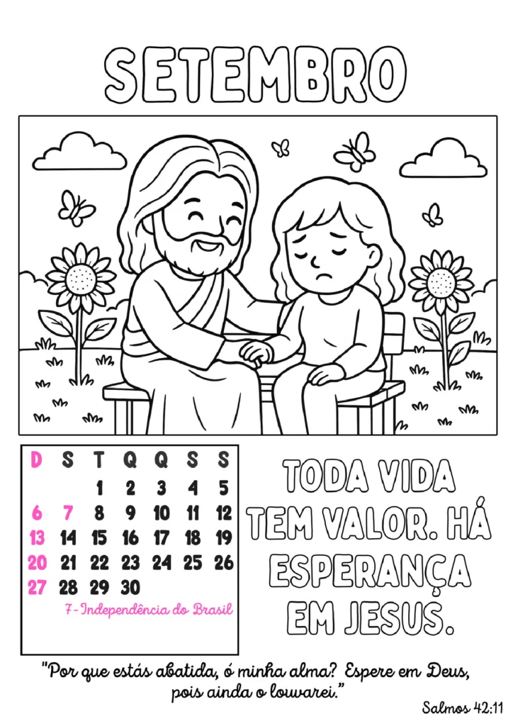 Calendário 2026 com fé e cor para crianças — p10 | Atividades Educação Infantil (ensinoja.com.br)