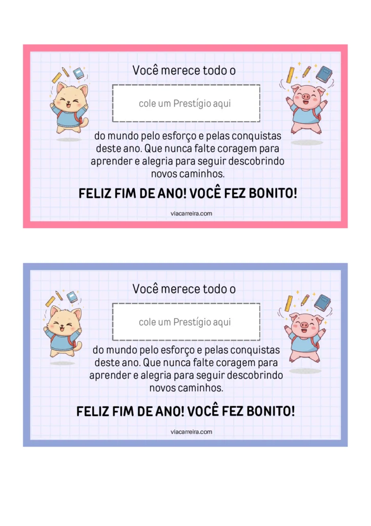 Cartões de felicitações para o fim de ano — p1 | Atividades Educação Infantil (ensinoja.com.br)