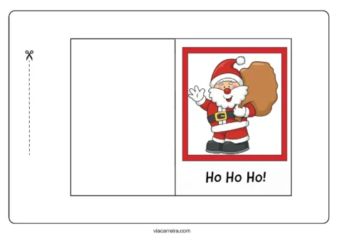 Cartões de Natal para colorir e presentear