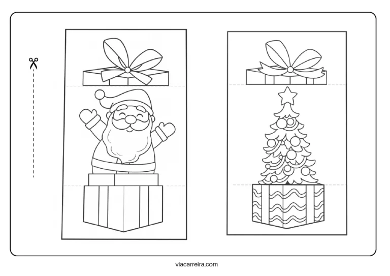 Cartões de Natal para colorir e presentear — p17 | Atividades Educação Infantil (ensinoja.com.br)