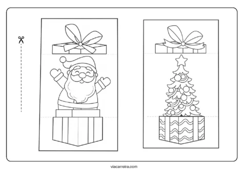 Cartões de Natal para colorir e presentear — p17 | Atividades Educação Infantil (ensinoja.com.br)