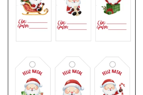 Etiquetas e adesivos de Natal para presentear — p1 | Atividades Educação Infantil (ensinoja.com.br)