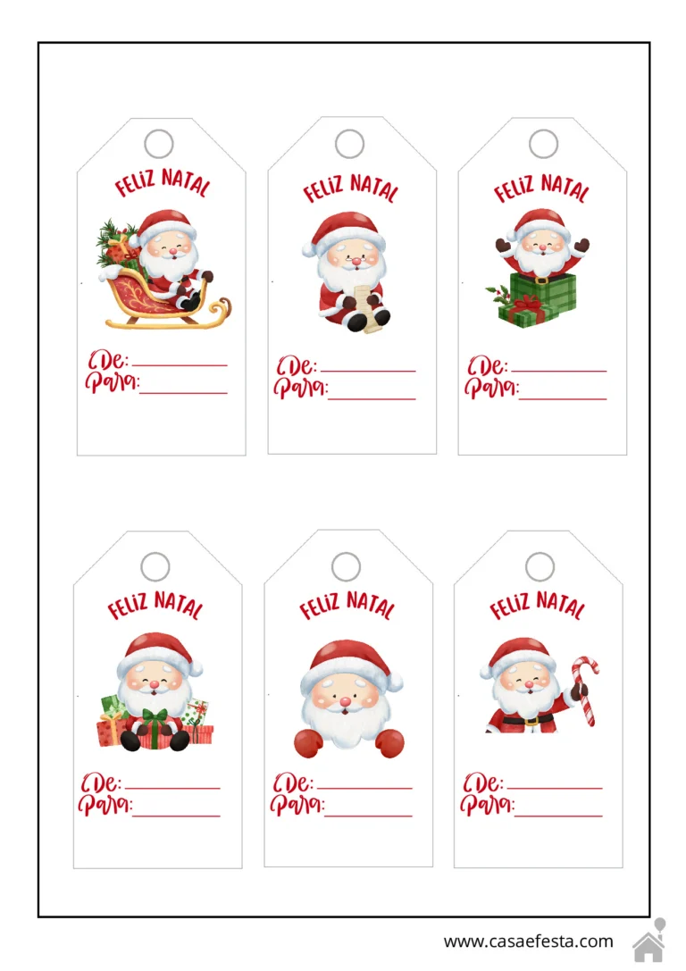 Etiquetas e adesivos de Natal para presentear