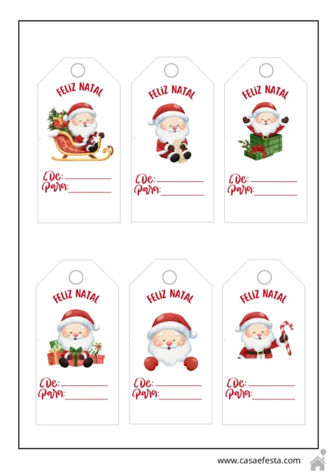 Etiquetas e adesivos de Natal para presentear