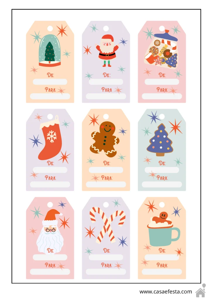 Etiquetas e adesivos de Natal para presentear — p6 | Atividades Educação Infantil (ensinoja.com.br)