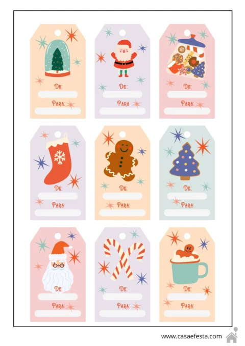 Etiquetas e adesivos de Natal para presentear — p6 | Atividades Educação Infantil (ensinoja.com.br)