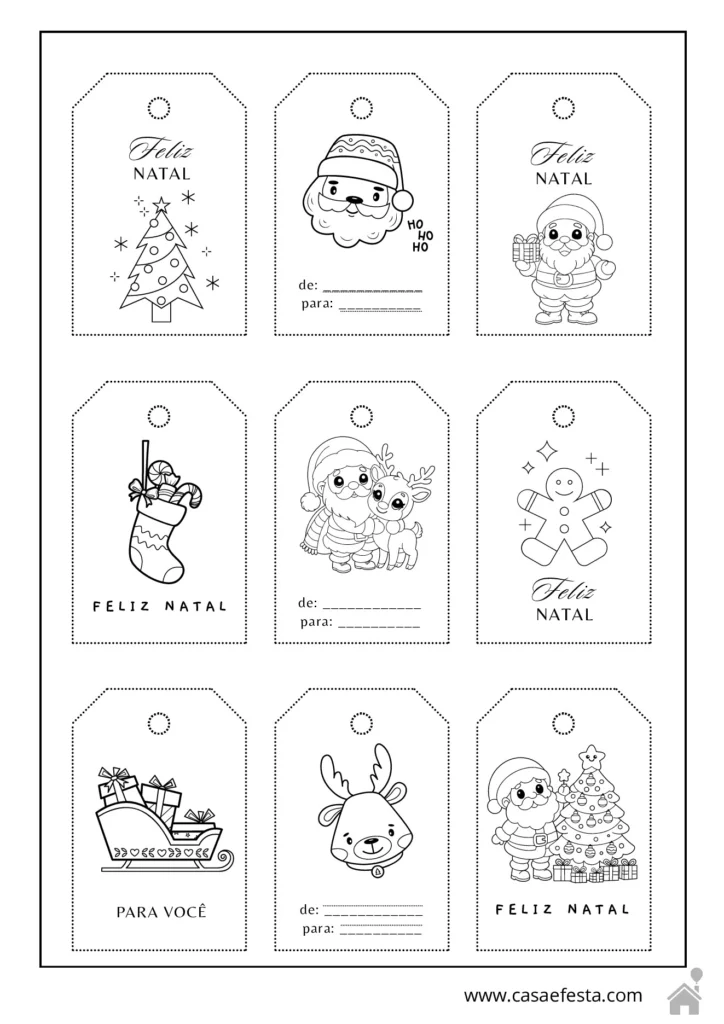 Etiquetas e adesivos de Natal para presentear — p8 | Atividades Educação Infantil (ensinoja.com.br)