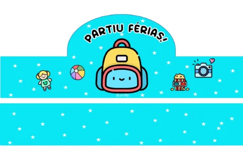 Partiu férias! Faixa de lembrancinha para o período de descanso