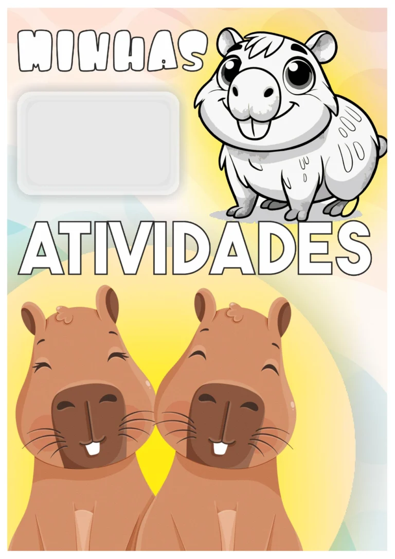 Atividades da Capivara para Imprimir (Alfabetização