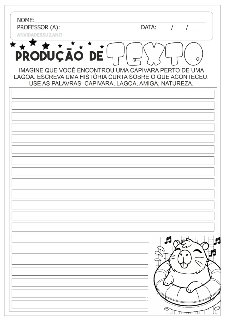 Atividades da Capivara para Imprimir (Alfabetização — p4 | Atividades Educação Infantil (ensinoja.com.br)
