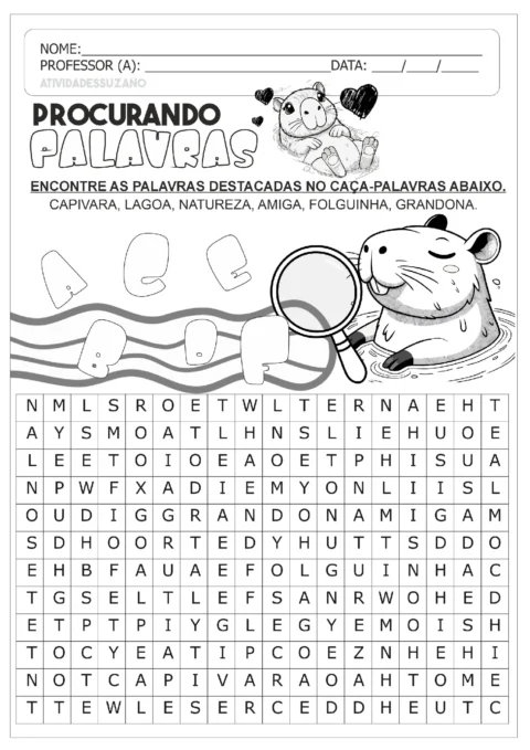 Atividades da Capivara para Imprimir (Alfabetização — p5 | Atividades Educação Infantil (ensinoja.com.br)