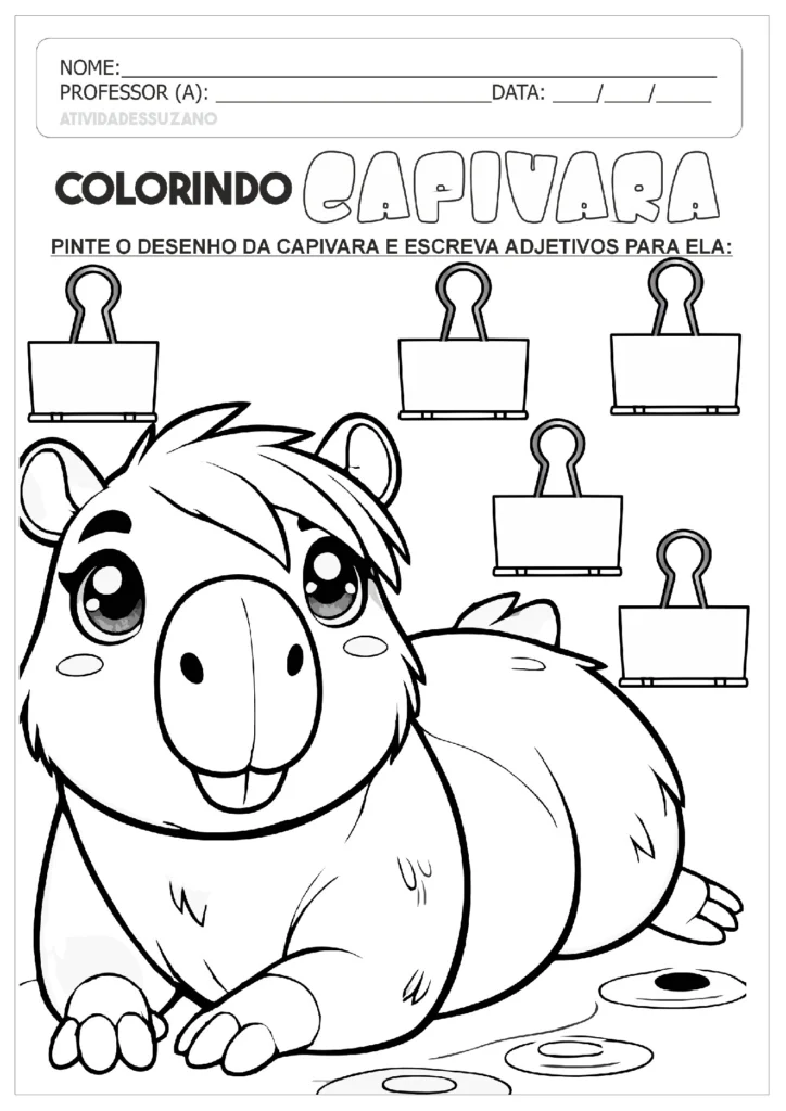 Atividades da Capivara para Imprimir (Alfabetização — p6 | Atividades Educação Infantil (ensinoja.com.br)