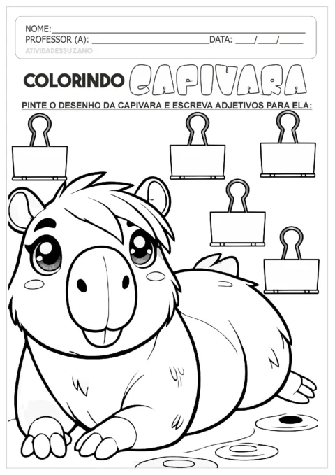 Atividades da Capivara para Imprimir (Alfabetização — p6 | Atividades Educação Infantil (ensinoja.com.br)