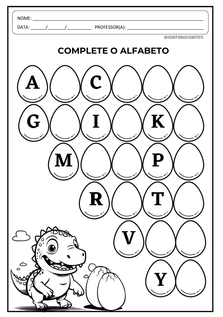Atividades de Alfabeto, Vogais e Números (Pré) – PDF — p1 | Atividades Educação Infantil (ensinoja.com.br)