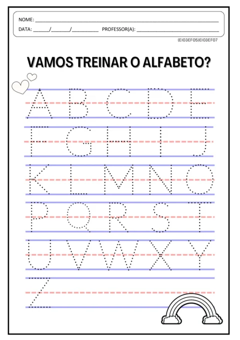 Atividades de Alfabeto, Vogais e Números (Pré) – PDF — p3 | Atividades Educação Infantil (ensinoja.com.br)