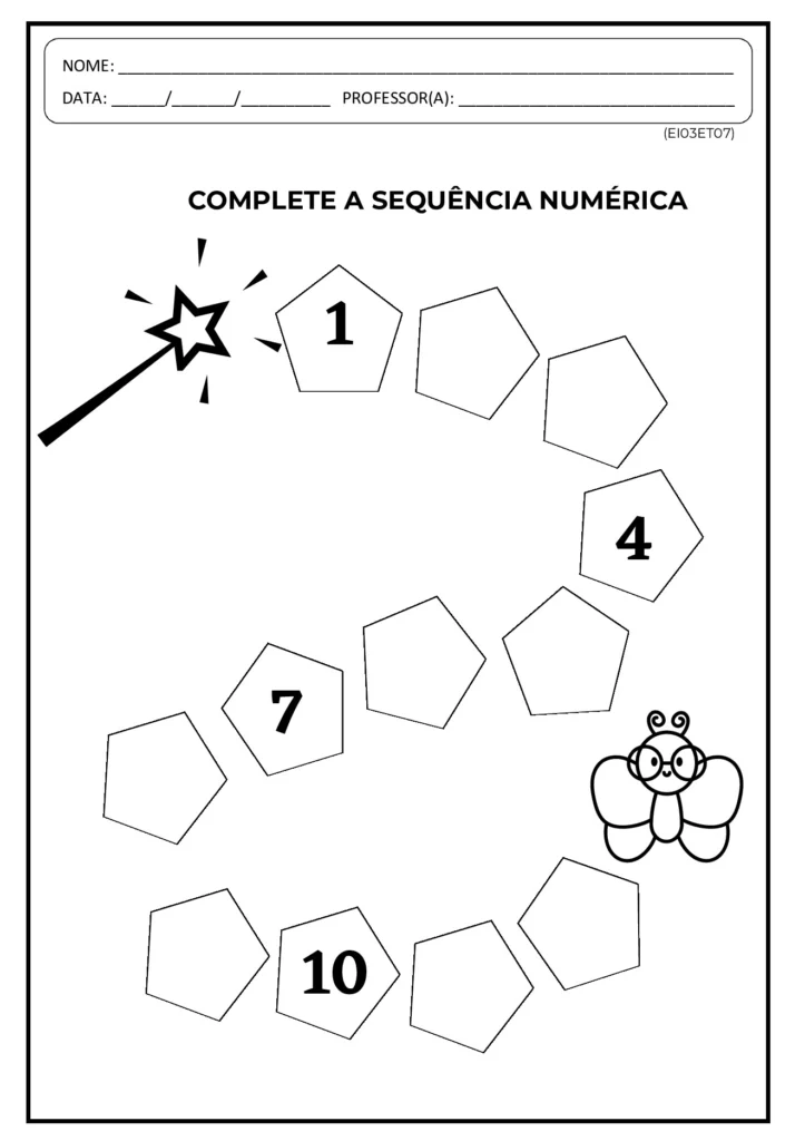 Atividades de Alfabeto, Vogais e Números (Pré) – PDF — p6 | Atividades Educação Infantil (ensinoja.com.br)
