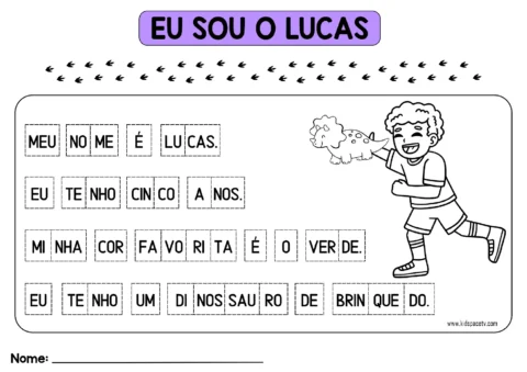 Textos Fatiados: Atividades de escrita 1° e 2° ano do fundamental
