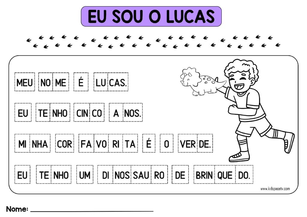Textos Fatiados: Atividades de escrita 1° e 2° ano do fundamental