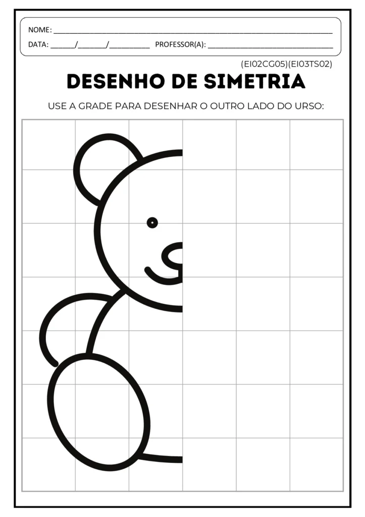 Atividades de simetria para Educação Infantil em PDF — p3 | Atividades Educação Infantil (ensinoja.com.br)