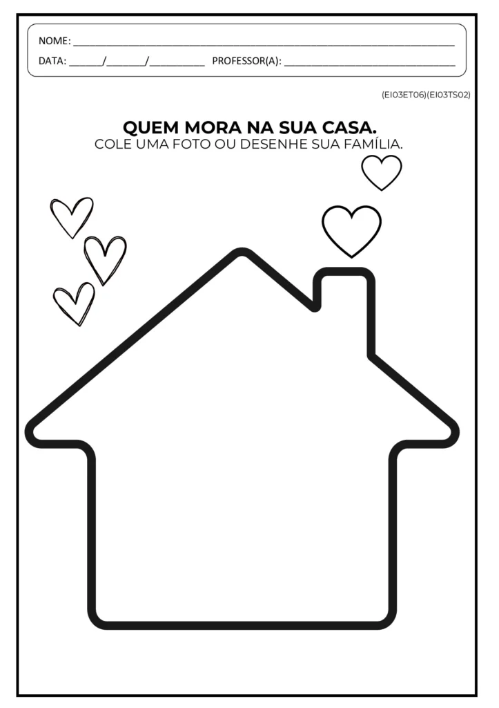 Atividades Identidade e Família (Maternal e Pré-Escola) — p6 | Atividades Educação Infantil (ensinoja.com.br)