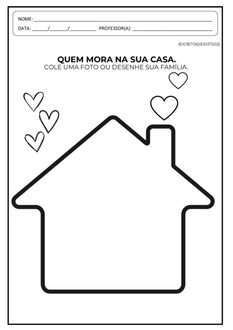 Atividades Identidade e Família (Maternal e Pré-Escola) — p6 | Atividades Educação Infantil (ensinoja.com.br)