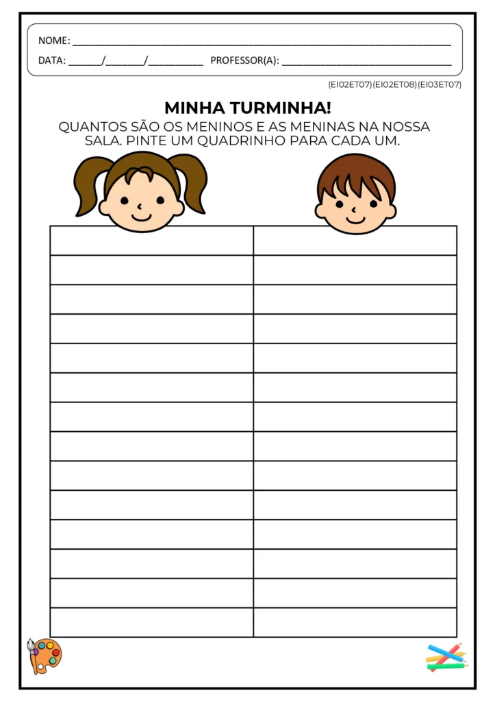 Atividades Identidade e Família (Maternal e Pré-Escola) — p7 | Atividades Educação Infantil (ensinoja.com.br)