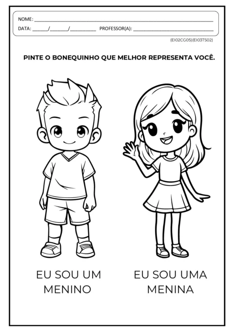 Atividades Identidade e Família (Maternal e Pré-Escola) — p8 | Atividades Educação Infantil (ensinoja.com.br)